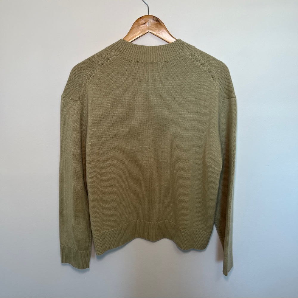 Crewneck Pullover Sweater in Light Olive TWP - Picture 8 of 8